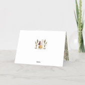 ジョイ素朴ウッドウォーター色のキノコのクリスマス 箔シーズンカード (裏面)