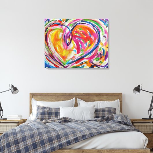 ジョイ絵画キャンバス美術の絵画ハート キャンバスプリント (インサイチュ (寝室))