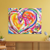 ジョイ絵画キャンバス美術の絵画ハート キャンバスプリント (インサイチュ (リビング))