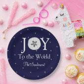 ジョイ航海のサンドラールブルーホワイトクリスマス ペーパープレート (パーティー)