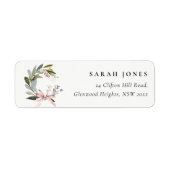 ジョイ赤面グリーンウィンタークリスマスリースアドレス ラベル (正面)