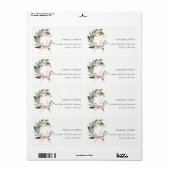 ジョイ赤面グリーンウィンタークリスマスリースアドレス ラベル (フルシート)