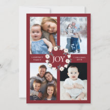 ジョイ赤面ブルゴーニュフローラリースクリスマス4写真