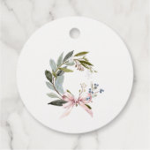 ジョイ赤面ブルーグリーンウィンタークリスマスリース フェイバータグ (裏面)