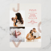 ジョイ赤面誕生発表ゴールドフォイルホリデイ 箔シーズンカード (正面)