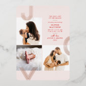 ジョイ赤面誕生発表ゴールドフォイルホリデイ 箔シーズンカード (正面)