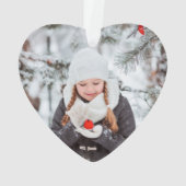 ジョイ赤（鳥）ショウジョウコウカンチョウ水色クリスマスバードフォト オーナメント (裏面)