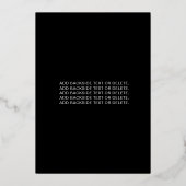 ジョイ金箔ブラックミニマルエレガントリストクリスマス 箔シーズンカード (裏面)