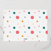 ジョイ高架おもしろい小妖精や小人&サンタクロース帽子2写真 箔シーズンカード (裏面)