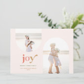ジョイ2枚の写真クリスマスカードを見つける 招待状 (スタンド正面)