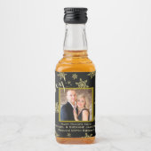 ジョイ!おもしろいゴールデンスノーフレークとフォトホリデーミニ リキュールボトルラベル (正面)