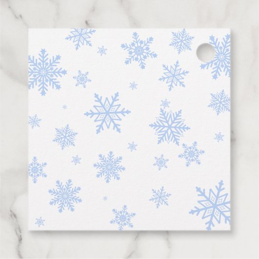 ジョイ!おもしろいブルースノーフレークスクリスマスフォトフレーム フェイバータグ (裏面)