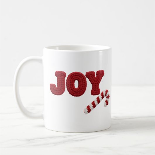 ジョイ かぎ針編み クリスマス キャンディケーン マグカップ (左)
