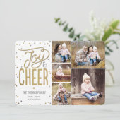 ジョイ アンド チア コラージュ ホリデー フォト カード (スタンド正面)