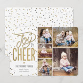 ジョイ アンド チア コラージュ ホリデー フォト カード (正面/裏面)
