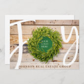 ジョイ・アンド・パイン・ウッド・アンド・ロゴ・ビジネス シーズンカード (正面/裏面)