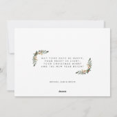 ジョイ・アンド・ピースファミリーの写真クリスモダンマス  シーズンカード (裏面)