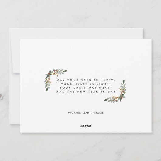 ジョイ・アンド・ピースファミリーの写真クリスモダンマス  シーズンカード (裏面)