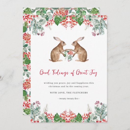 ジョイ・ウィンター・ベ素晴らしリーの良い知らせ シーズンカード (正面/裏面)