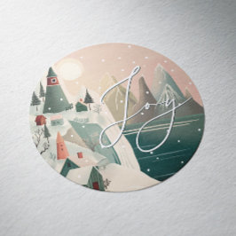 ジョイ ウィンター マウンテン ヴィレッジ | クリスマス ホリデー ラウンドシール