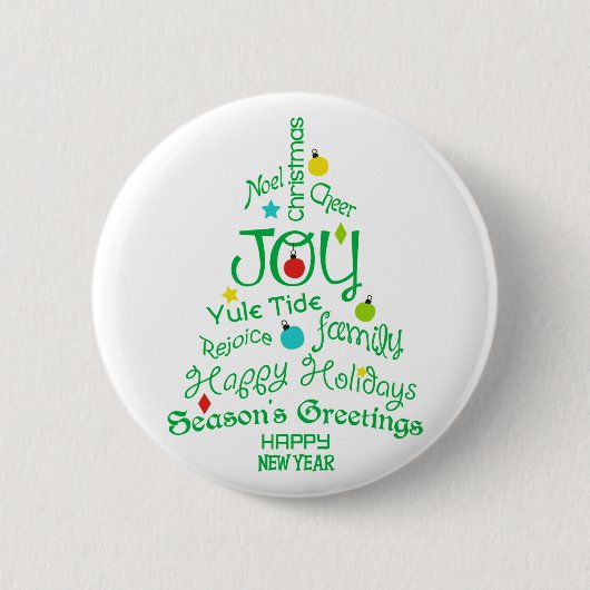 ジョイ・クリスマスツリー 缶バッジ (正面)