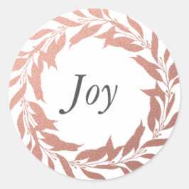 ジョイ クリスマス ローズゴールド リース ラウンドシール