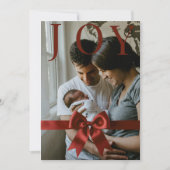 ジョイ クリスマス 新生児 写真カード (正面)