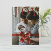 ジョイ クリスマス 新生児 写真カード (スタンド正面)