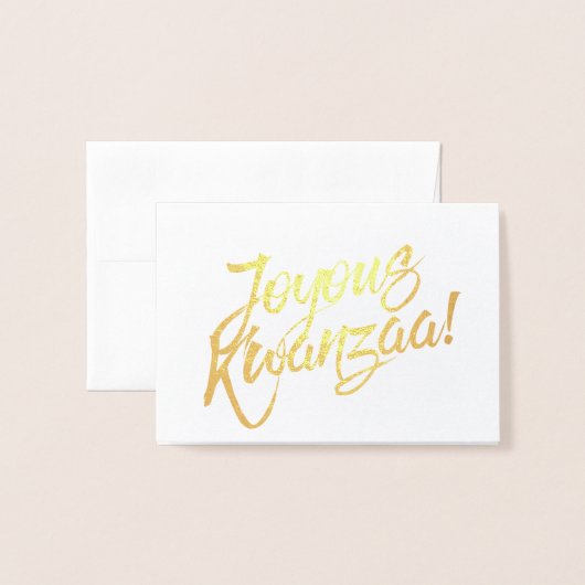 ジョイ・クワンザ 箔カード (封筒付き正面)