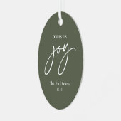 ジョイ・グリーン・フォト・ホリデー メタルオーナメント (正面左)