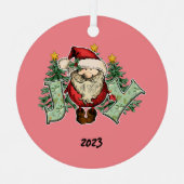 ジョイ・サンタ・クリスマス メタルオーナメント (正面)