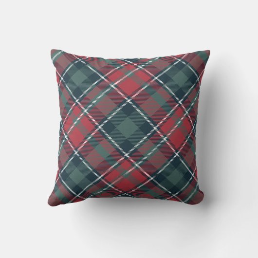 ジョイ・トゥ・ザ・ワールドタイポグラフィ素朴プレイド クッション (裏面)