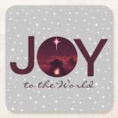 ジョイ・トゥ・ザ・ワールド出生 スクエアペーパーコースター (正面)