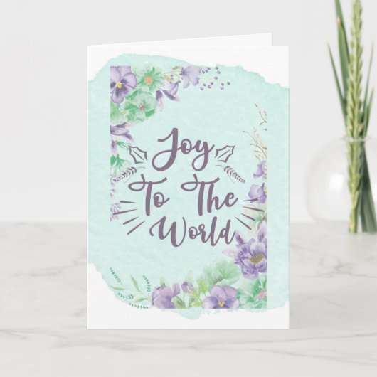 ジョイ・トゥ・ザ・ワールド空白の・ホリデー・カード シーズンカード (正面)
