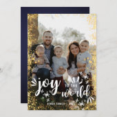 『ジョイ・トゥ・ザ・ワールド』クリスマスカード ホリデーカード 招待状 (正面/裏面)