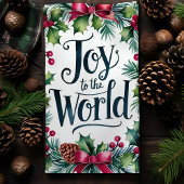 ジョイ・トゥ・ザ・ワールド クリスマスリース キッチンタオル