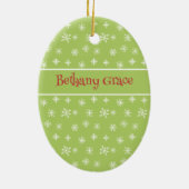 ジョイ・トゥ・ザ・ワールド・サンタクロースの雪片 セラミックオーナメント (裏面)