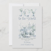 ジョイ・トゥ・ザ・ワールド・スノーウィー・フォレスト華美タイポグラフィ シーズンカード (正面)