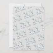 ジョイ・トゥ・ザ・ワールド・スノーウィー・フォレスト華美タイポグラフィ シーズンカード (裏面)