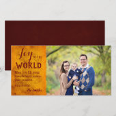 ジョイ・トゥ・ザ・ワールド ホリデー クリムソン＆ゴールド シーズンカード (正面/裏面)