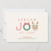 ジョイ·トナカイの仮面白いクリスマスを広める シーズンカード (正面)