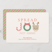 ジョイ·トナカイの仮面白いクリスマスを広める シーズンカード (正面/裏面)