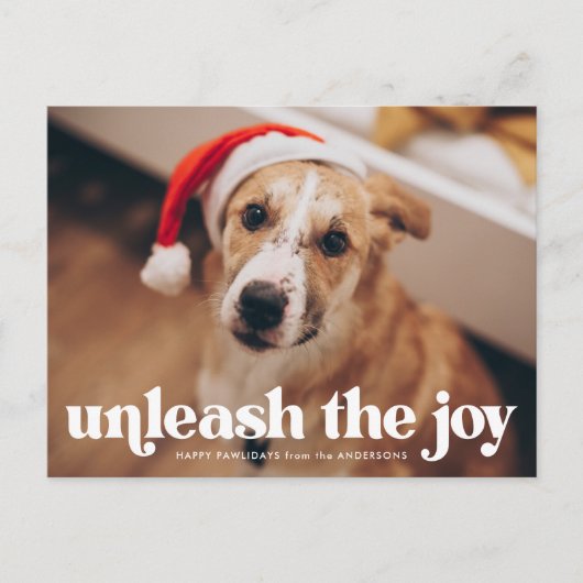 ジョイ・ドッグの写真を解き放つ シーズンポストカード (正面)