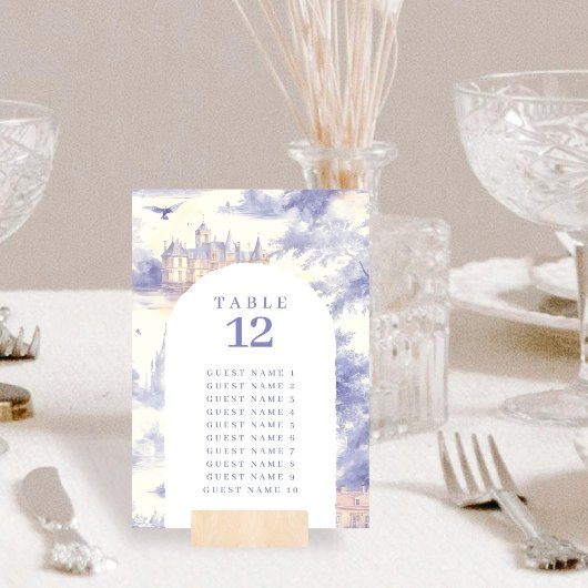 ジョイ・ド・トゥールアートの席次表ナンバーカード テーブルナンバー