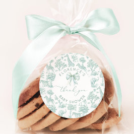 ジョイ・ド・トゥーレ サファリ セージ ベビーシャワー お礼 ラウンドシール