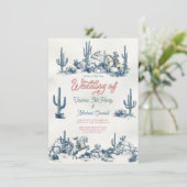 ジョイ・ド・トゥーレ 西部カウボーイのウェディング 招待状 (スタンド正面)