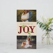 ジョイ・バッファローチェック素朴プレイドクリスマス2写真 シーズンカード (スタンド正面)