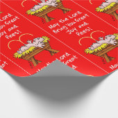 ジョイ&ピース!クリおもしろいスマス包装紙 ラッピングペーパー (角)