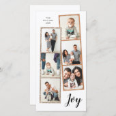 ジョイ |フォトブースフィルムストリップのコラージュ |祝日 シーズンカード (正面/裏面)