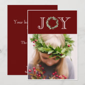 ジョイ フォト レッド クリスマス パーソナライズド (正面/裏面)